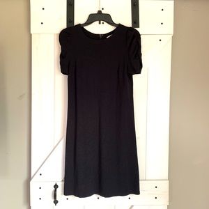 Women’s Loft Black Scrunched Sleeves Flowy Mini Dress Size 0